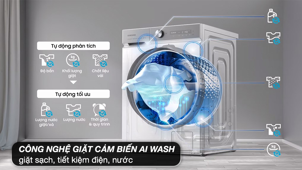 Máy Giặt Samsung Bespoke AI Inverter 14 Kg WW14BB944DGHSV